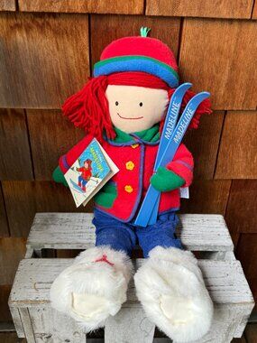 Vintage 1997 Authentic Madeline Plush Ski Doll 20” With Original Tag attached